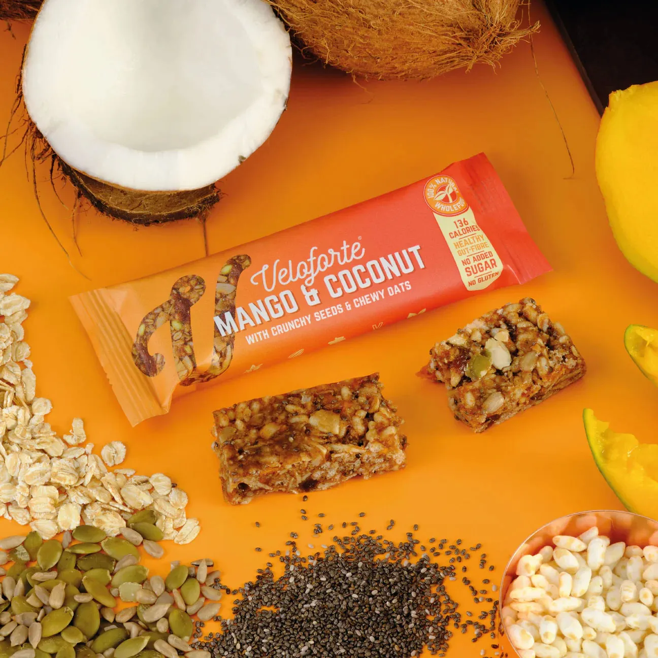 Veloforte - Mango & Coconut Oat Bar - Image 4